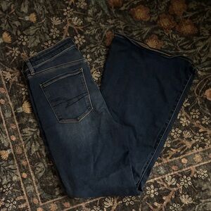 American Eagle Outfitters Distressed Flare Leg Jeans